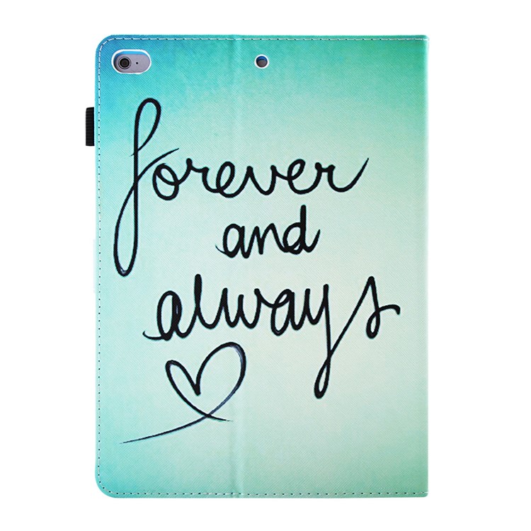 For iPad 9.7 (2018) / 9.7 (2017) Pattern Printing Wallet Stand Leather Case - Forever and Always-3
