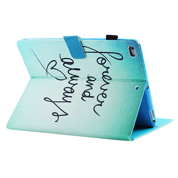 For iPad 9.7 (2018) / 9.7 (2017) Pattern Printing Wallet Stand Leather Case - Forever and Always-4