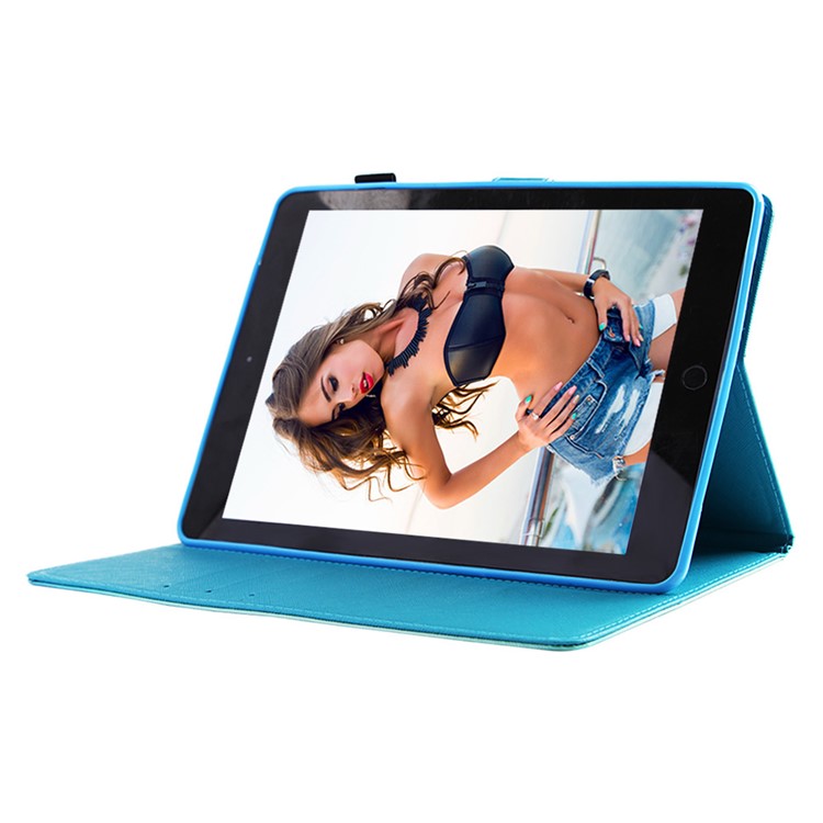 For iPad 9.7 (2018) / 9.7 (2017) Pattern Printing Wallet Stand Leather Case - Forever and Always-5