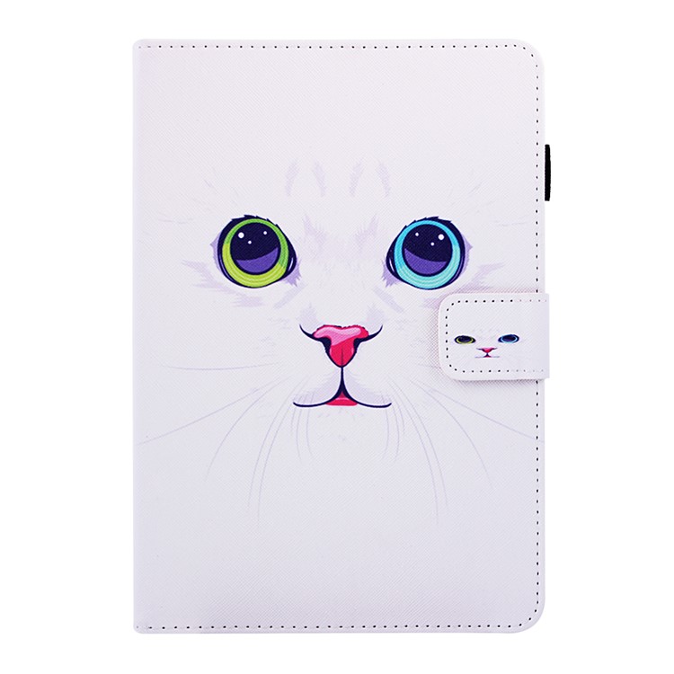 Pattern Printing Protective Leather Stand Shell for iPad 9.7 (2018) / 9.7 (2017) - Cat-2
