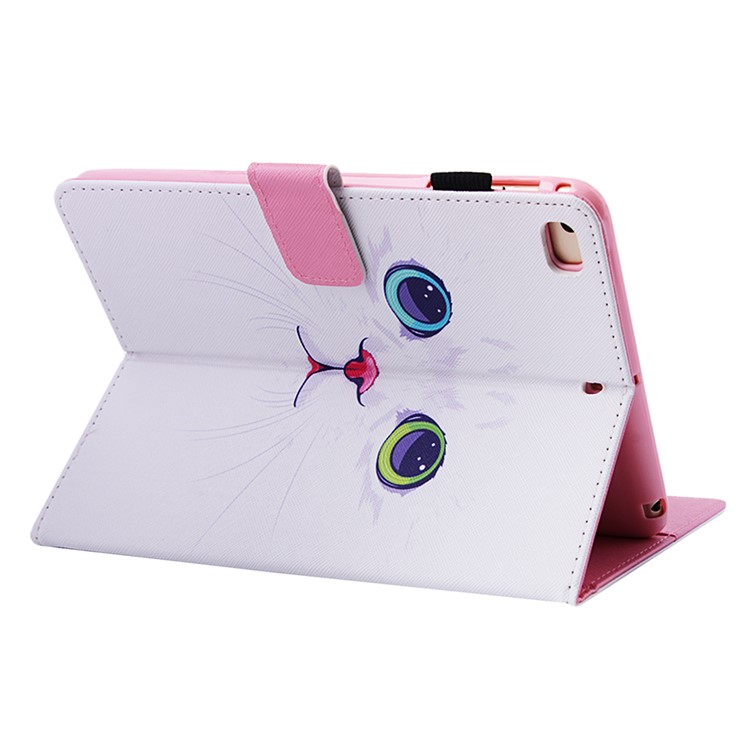 Pattern Printing Protective Leather Stand Shell for iPad 9.7 (2018) / 9.7 (2017) - Cat-4
