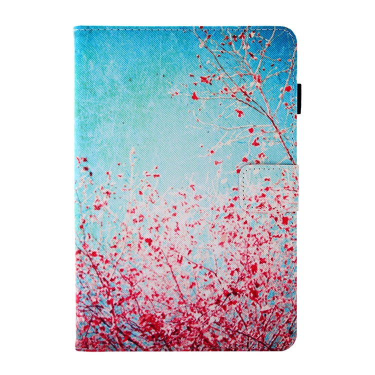 Wallet Pattern Printing Leather Stand Case Shell for iPad 9.7 (2018) / 9.7 (2017) - Flowering Tree-2