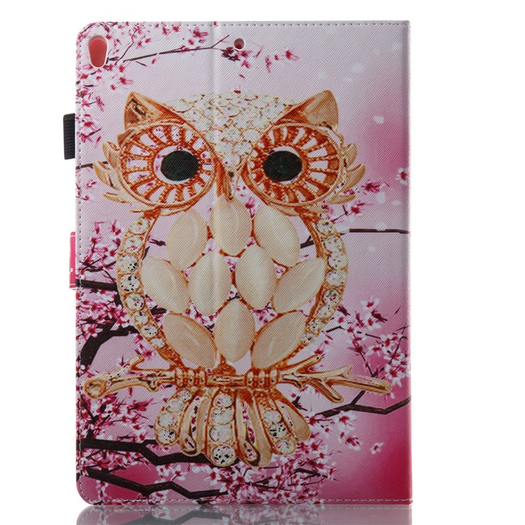 Patterned Leather Stand Card Slots Case with Stylus Holder for iPad Pro 10.5 (2017) - Costly Owl-2