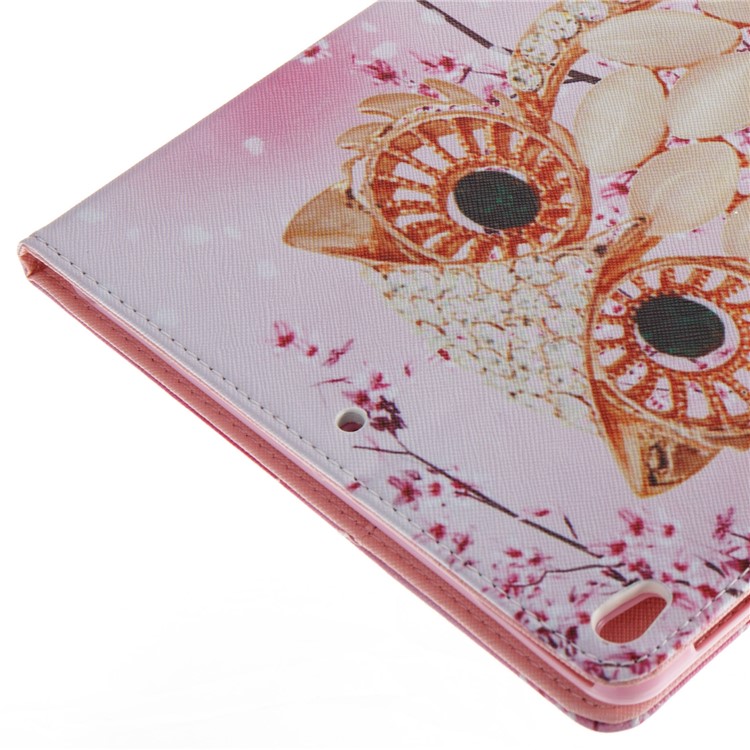 Patterned Leather Stand Card Slots Case with Stylus Holder for iPad Pro 10.5 (2017) - Costly Owl-4