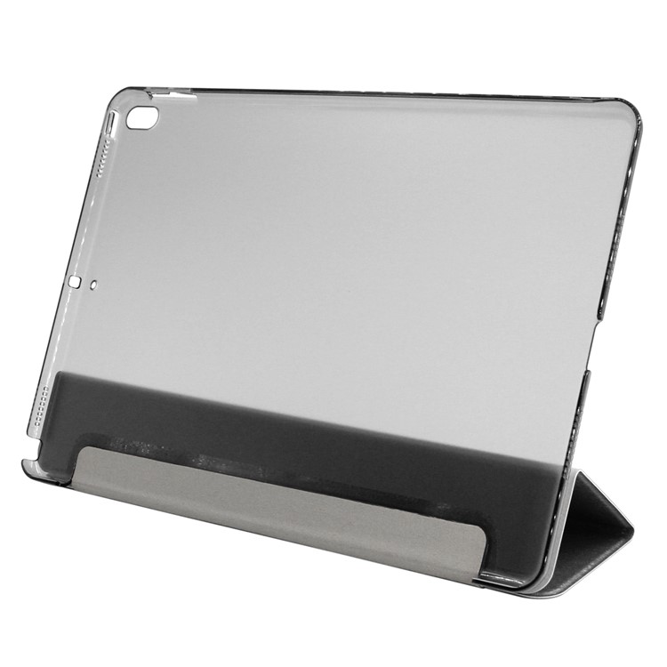 ENKAY for iPad Air 10.5 (2019) / Pro 10.5 (2017) Silk Texture Tri-fold Leather Smart Case with Stand - Black-3