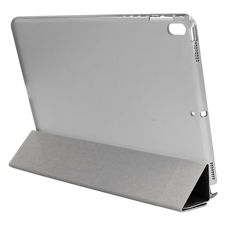 ENKAY for iPad Air 10.5 (2019) / Pro 10.5 (2017) Silk Texture Tri-fold Leather Smart Case with Stand - Black-4