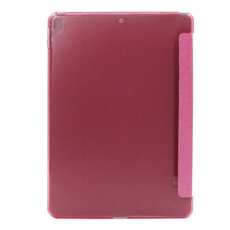 ENKAY Silk Texture Smart Leather Tri-fold Stand Cover for iPad Air 10.5 (2019) / Pro 10.5 (2017) - Rose-2