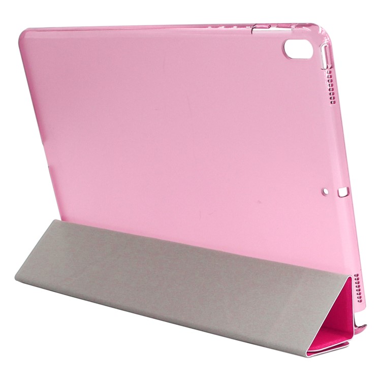 ENKAY Silk Texture Smart Leather Tri-fold Stand Cover for iPad Air 10.5 (2019) / Pro 10.5 (2017) - Rose-4