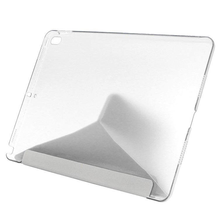 ENKAY Silk Skin Origami Stand Auto-Wake / Sleep PU Leather Shell Case for iPad Air 10.5 (2019) / Pro 10.5 (2017) - White-3