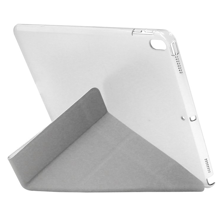 ENKAY Silk Skin Origami Stand Auto-Wake / Sleep PU Leather Shell Case for iPad Air 10.5 (2019) / Pro 10.5 (2017) - White-4