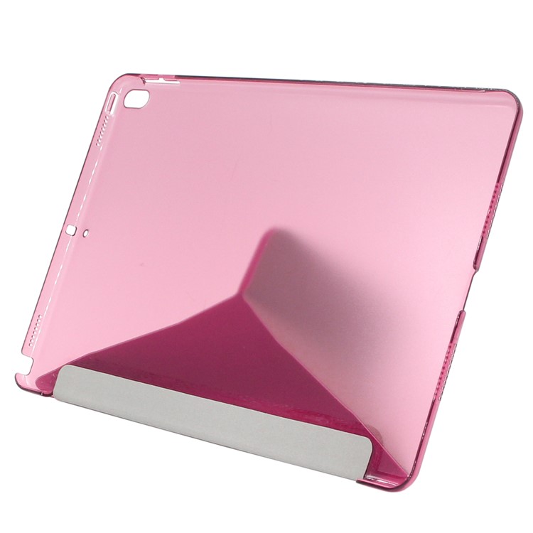ENKAY Auto-Wake / Sleep Silk Texture Origami Stand PU Leather Case for iPad Air 10.5 (2019) / Pro 10.5 (2017) - Rose-3