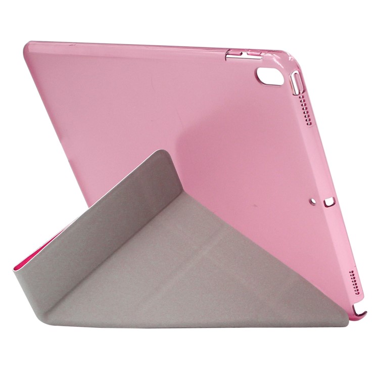 ENKAY Auto-Wake / Sleep Silk Texture Origami Stand PU Leather Case for iPad Air 10.5 (2019) / Pro 10.5 (2017) - Rose-4