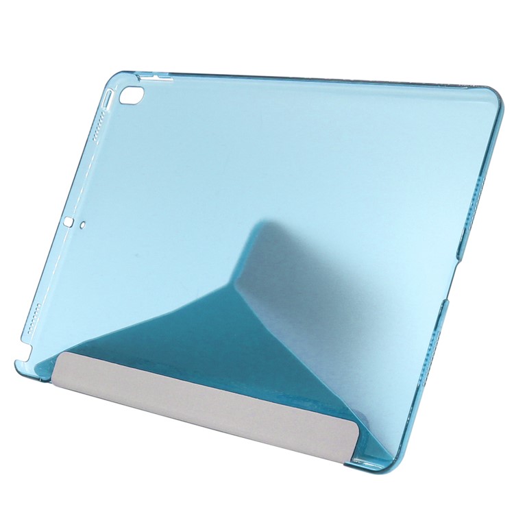 For iPad Air 10.5 (2019) / Pro 10.5 (2017) ENKAY Silk Texture Auto-Wake / Sleep Origami Stand PU Leather Cover - Blue-3