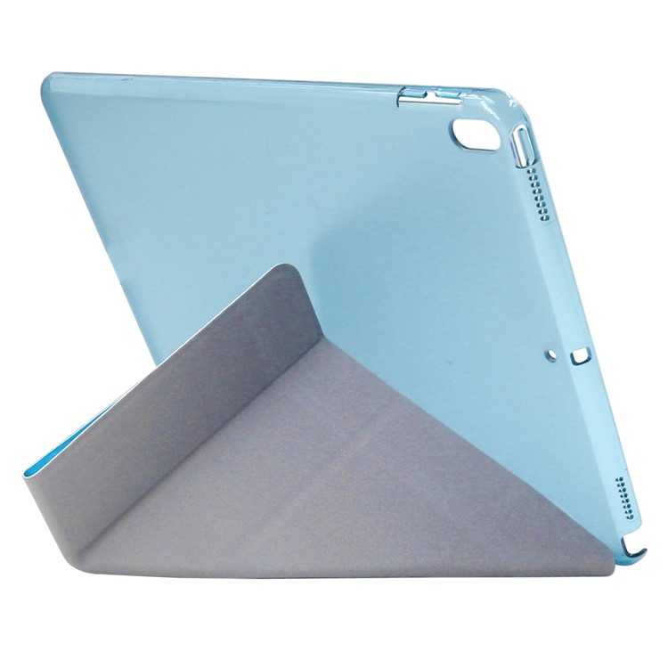 For iPad Air 10.5 (2019) / Pro 10.5 (2017) ENKAY Silk Texture Auto-Wake / Sleep Origami Stand PU Leather Cover - Blue-4
