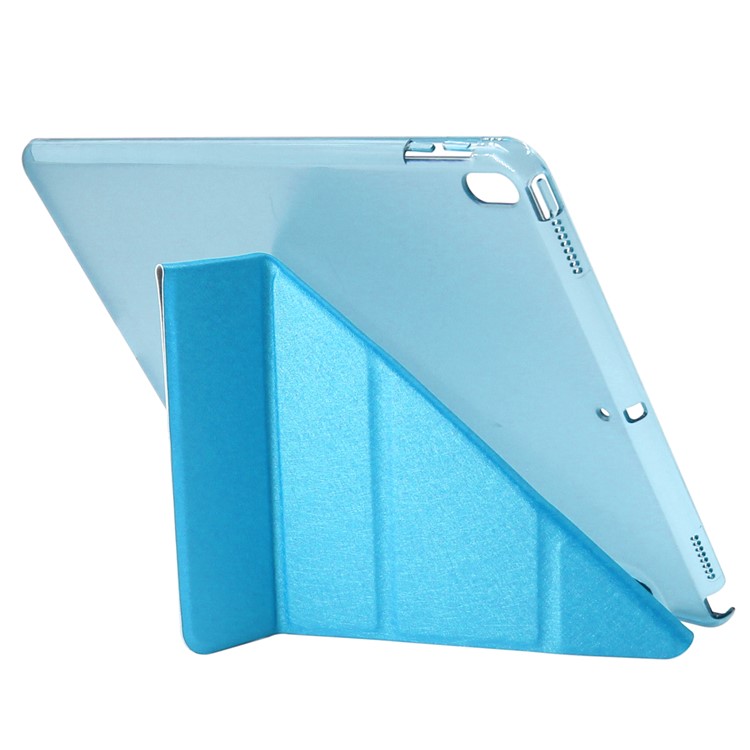 For iPad Air 10.5 (2019) / Pro 10.5 (2017) ENKAY Silk Texture Auto-Wake / Sleep Origami Stand PU Leather Cover - Blue-5