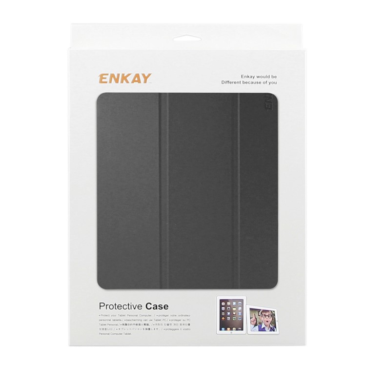ENKAY Tri-fold Stand Smart PU Leather Tablet Cover for iPad Pro 10.5 (2017) - Black-6
