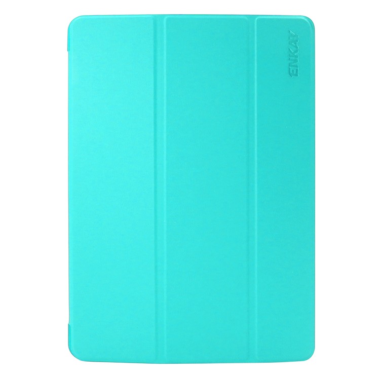 ENKAY Auto-Wake / Sleep Tri-fold Stand PU Leather Tablet Case for iPad Pro 10.5 (2017) - Cyan-1