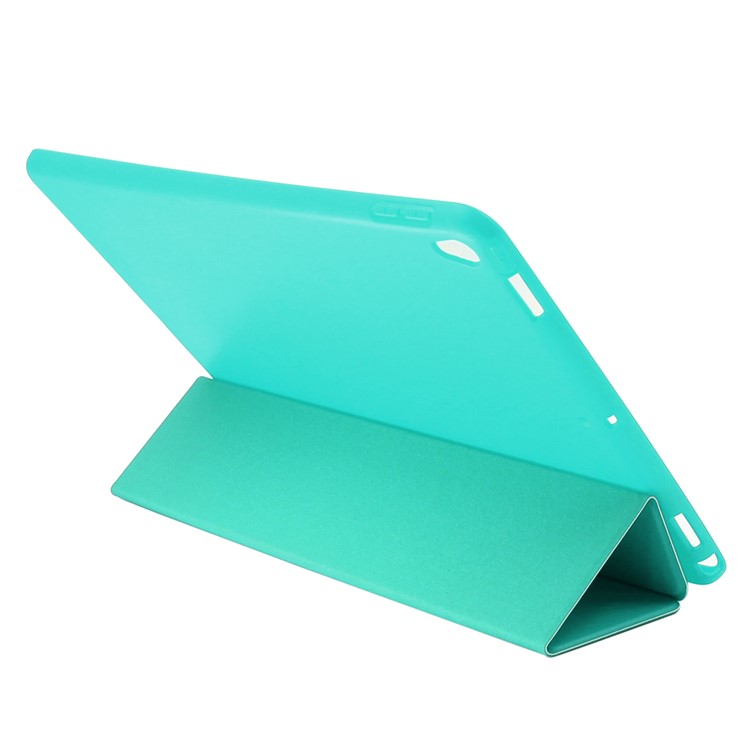 ENKAY Auto-Wake / Sleep Tri-fold Stand PU Leather Tablet Case for iPad Pro 10.5 (2017) - Cyan-3