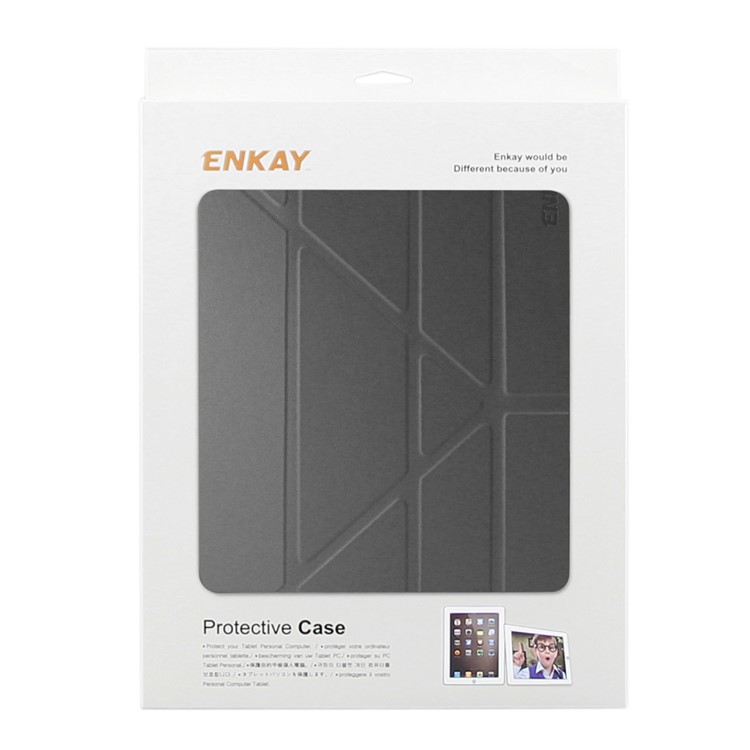 ENKAY Origami Stand Smart PU Leather Shell for iPad Pro 10.5 (2017) - Black-8