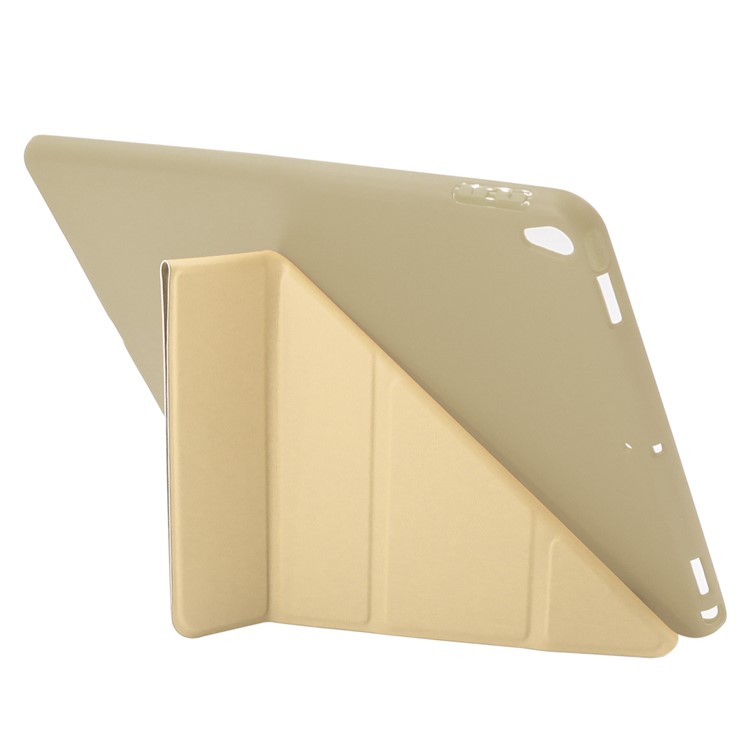 ENKAY Origami Stand Auto-Wake / Sleep PU Leather Shell for iPad Pro 10.5 (2017) - Gold-5