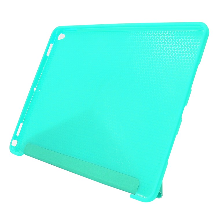 ENKAY Auto-Wake / Sleep PU Leather Origami Stand Cover for iPad Pro 10.5 (2017) - Cyan-3
