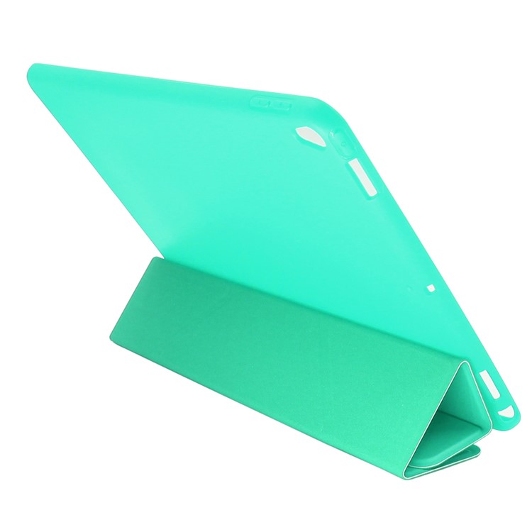 ENKAY Auto-Wake / Sleep PU Leather Origami Stand Cover for iPad Pro 10.5 (2017) - Cyan-4