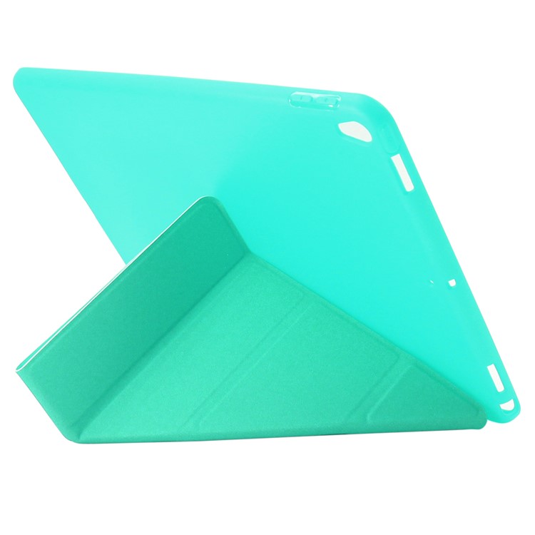 ENKAY Auto-Wake / Sleep PU Leather Origami Stand Cover for iPad Pro 10.5 (2017) - Cyan-6