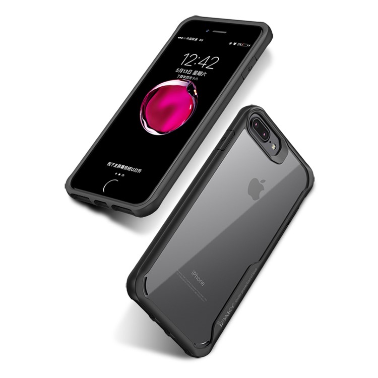 Custodia Per Telefono Ibrido TPU PC + TPU Ipaky Per Iphone 8 Plus / 7 Più 5,5 Pollici - Nero-4