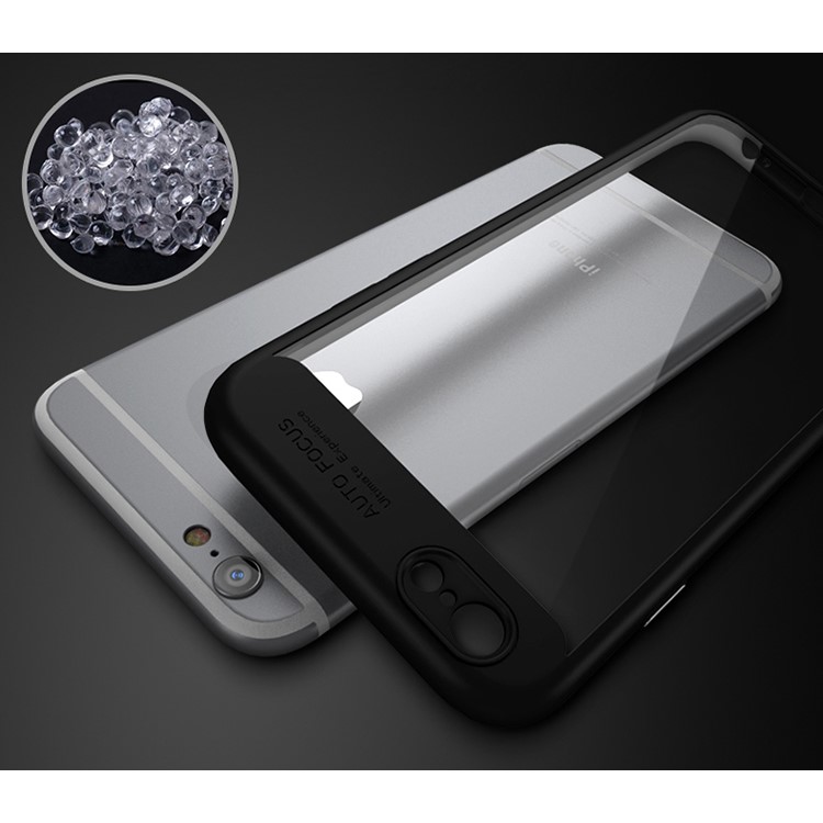 IPAKY Hybrid TPU Frame + Clear Acrylic Cell Phone Case for iPhone 6S/6 4.7 inch - Black-4