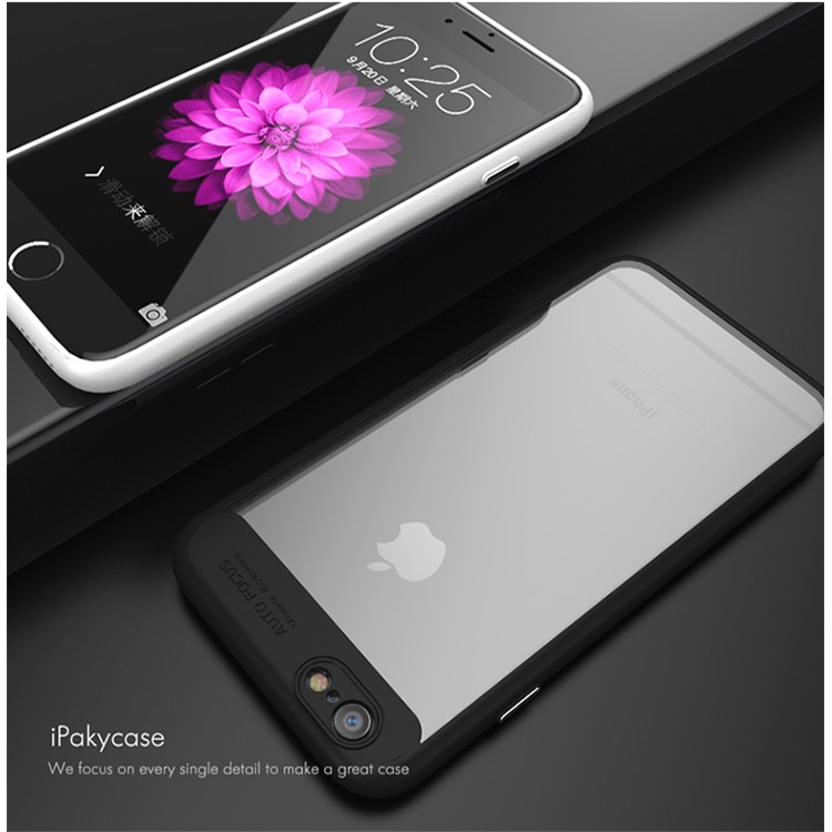 IPAKY Hybrid TPU Frame + Clear Acrylic Cell Phone Case for iPhone 6S/6 4.7 inch - Black-6