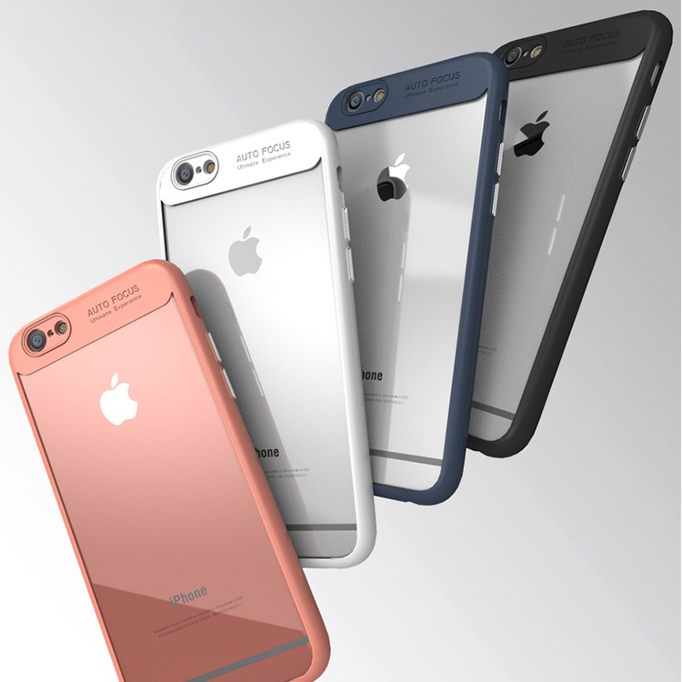 IPAKY Hybrid TPU Frame + Clear Acrylic Cell Phone Case for iPhone 6S/6 4.7 inch - Black-7