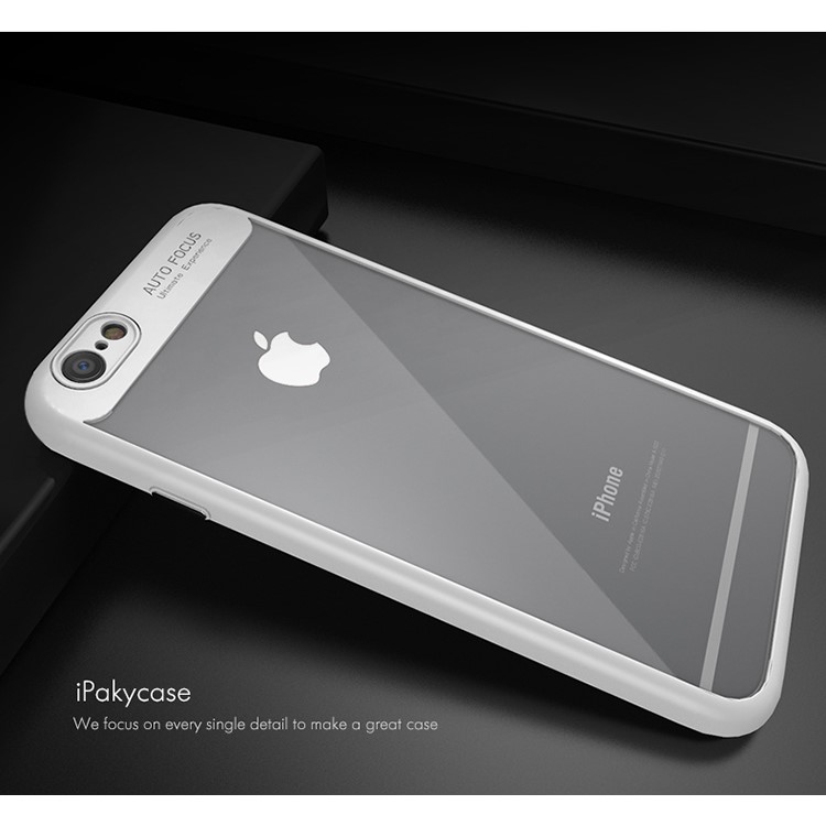 IPAKY TPU Frame + Clear Acrylic Protection Hybrid Case Cover for iPhone 6S Plus/6 Plus 5.5 inch - White-2