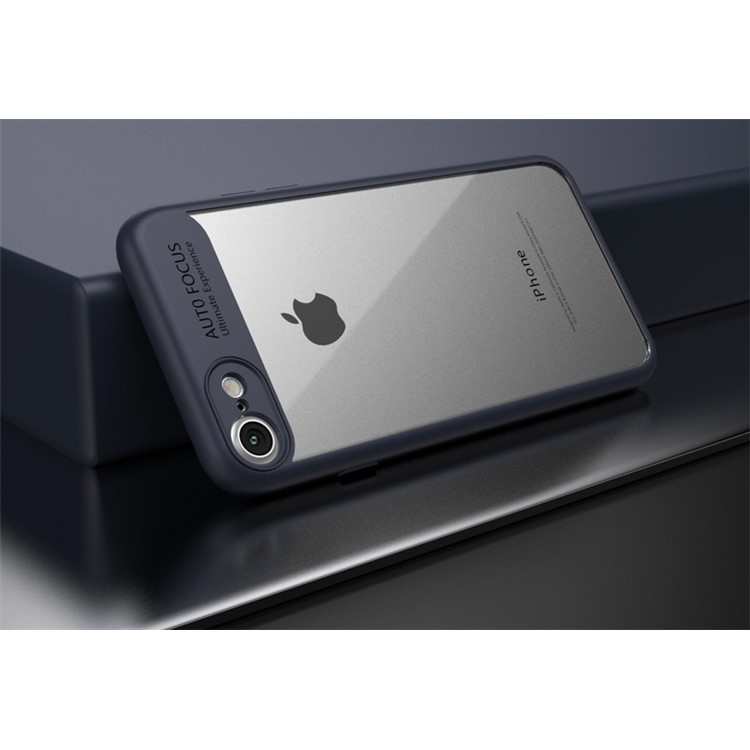 IPAKY Hybrid TPU Frame + Clear Acrylic Mobile Casing Phone Accessory for iPhone 8 / iPhone 7 4.7 inch - Blue-2