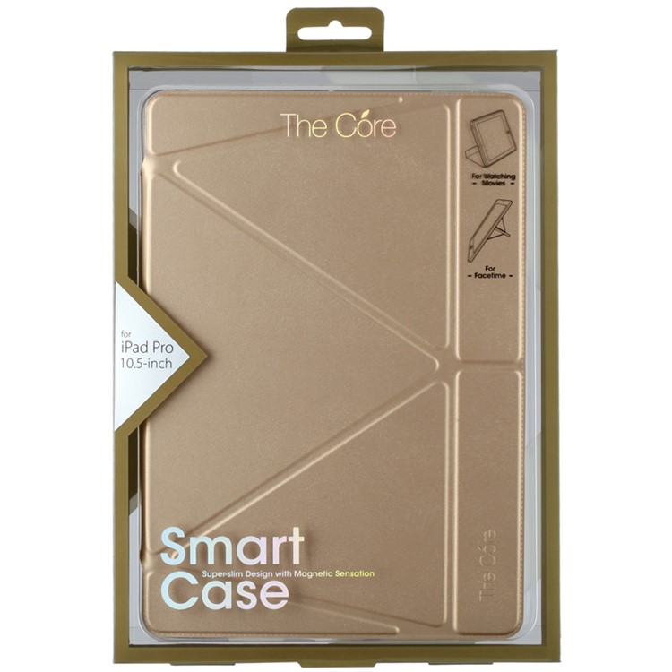 MOMAX The Core Auto Wake and Sleep Origami Stand PU Leather + TPU Protective Cover for iPad Pro 10.5 (2017) - Gold-8