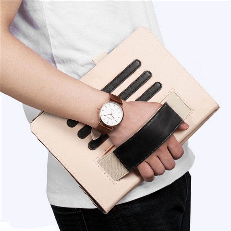 Smart PU Leather Stand Tablet Case with Elastic Band for iPad 9.7 (2017) / Air 2 / Air - Black-10