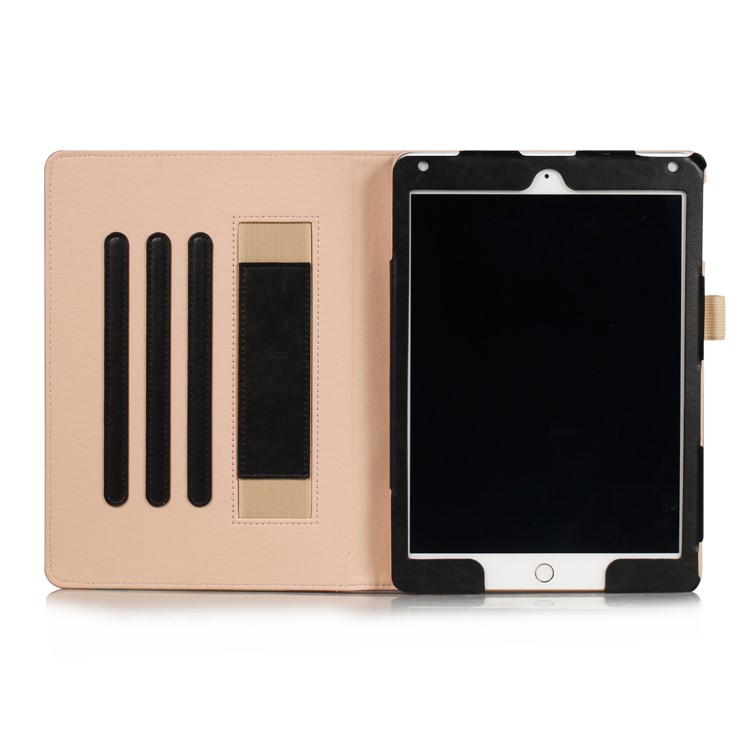 Smart PU Leather Stand Tablet Case with Elastic Band for iPad 9.7 (2017) / Air 2 / Air - Black-11