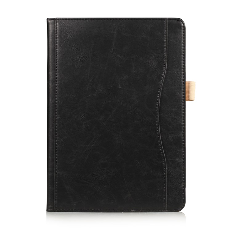 Smart PU Leather Stand Tablet Case with Elastic Band for iPad 9.7 (2017) / Air 2 / Air - Black-2