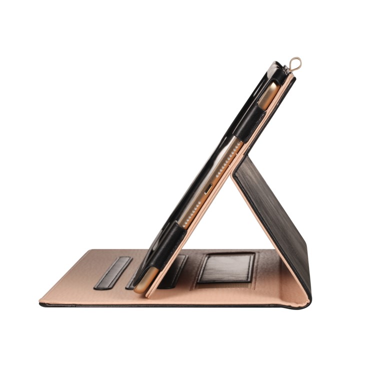 Smart PU Leather Stand Tablet Case with Elastic Band for iPad 9.7 (2017) / Air 2 / Air - Black-5
