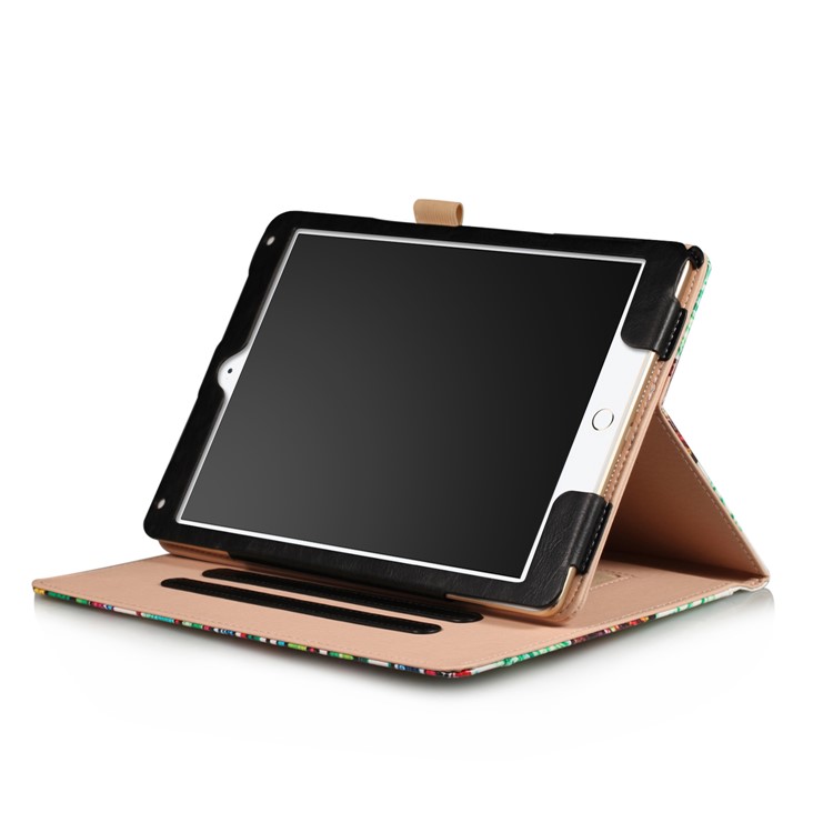 Smart PU Leather Stand Tablet Case with Elastic Band for iPad 9.7 (2017) / Air 2 / Air - Black-9