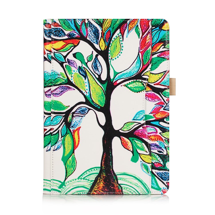 Pattern Printing Wallet Leather Stand Casing for ipad 9.7 2017 /air /air 2 - Colored Tree-2