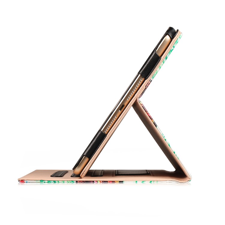 Pattern Printing Wallet Leather Stand Casing for ipad 9.7 2017 /air /air 2 - Colored Tree-5