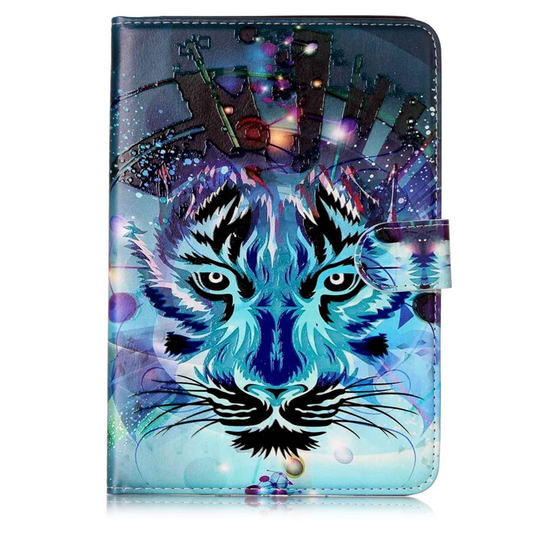 Pattern Printing Embossed Leather Protective Tablet Case for iPad mini 4 - Tiger-2