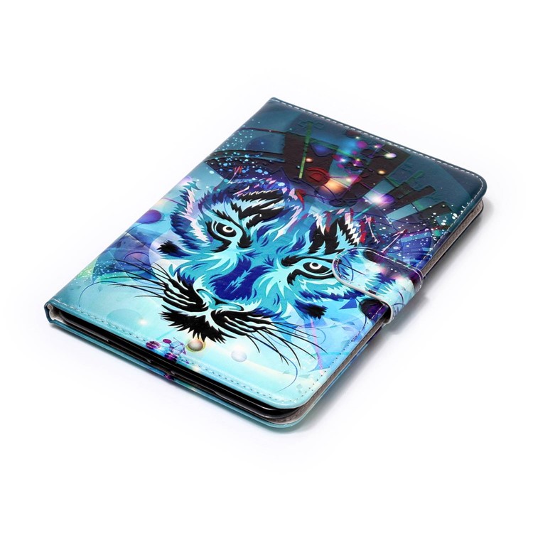 Pattern Printing Embossed Leather Protective Tablet Case for iPad mini 4 - Tiger-5