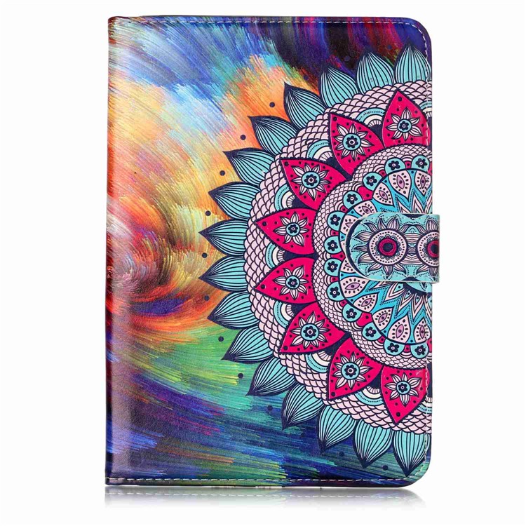 Pattern Printing Embossed Leather Protective Tablet Cover for iPad mini 4 - Flower-2