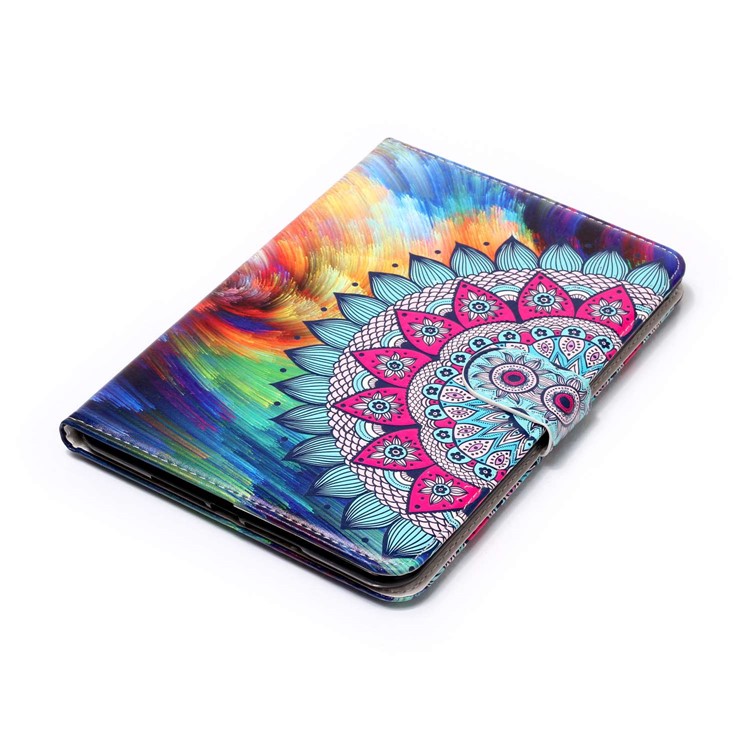 Pattern Printing Embossed Leather Protective Tablet Cover for iPad mini 4 - Flower-5