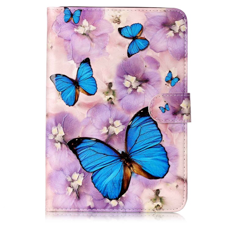 Pattern Printing Embossed Leather Protective Shell for iPad mini 4 - Butterfly-2