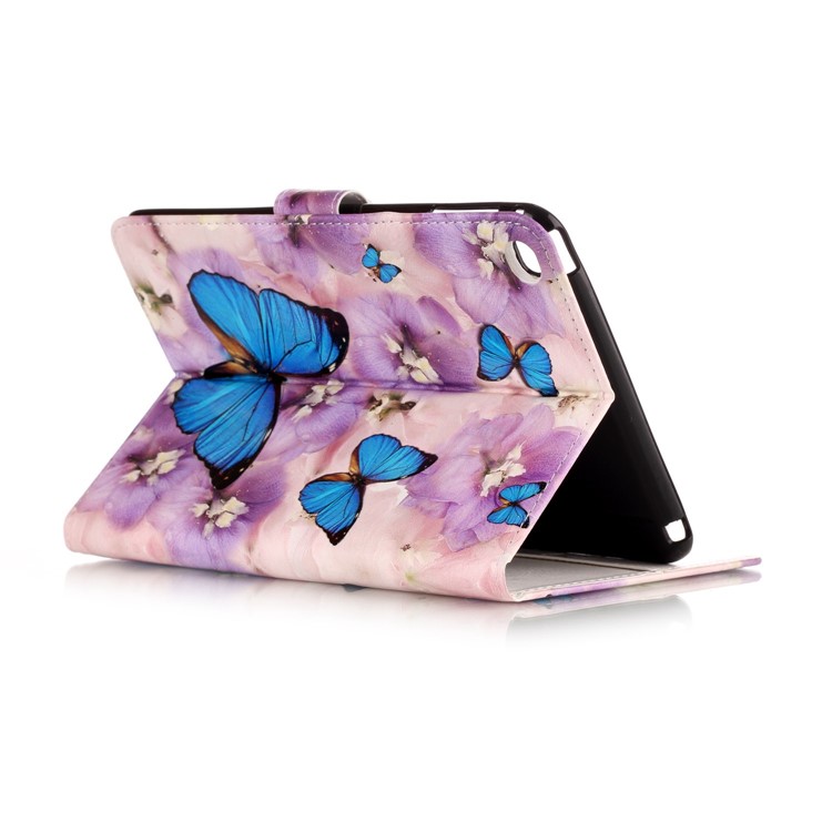 Pattern Printing Embossed Leather Protective Shell for iPad mini 4 - Butterfly-4