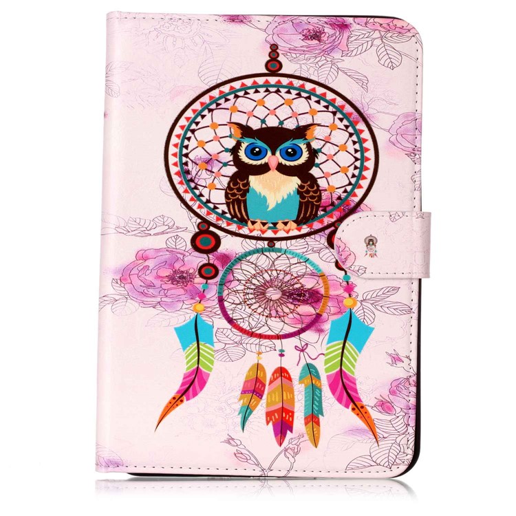 For iPad mini 4 Pattern Printing Embossed Leather Protective Shell - Dream Catcher-2