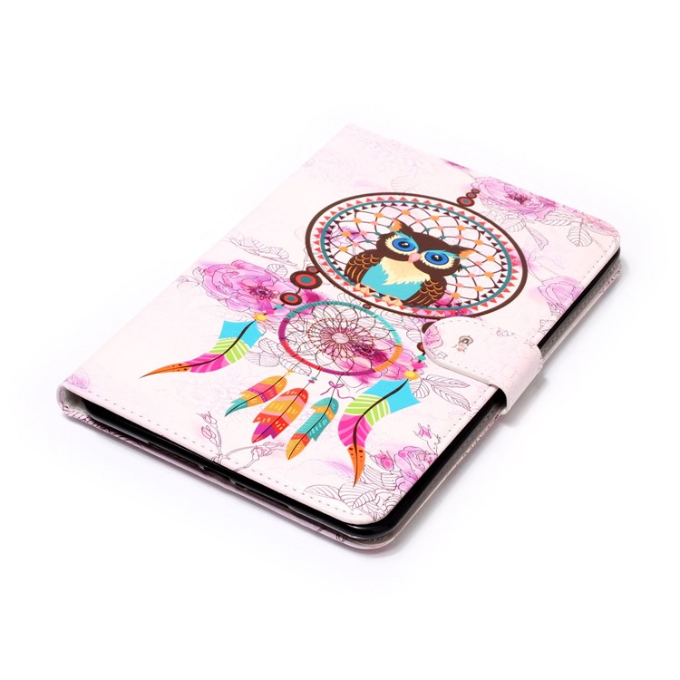 For iPad mini 4 Pattern Printing Embossed Leather Protective Shell - Dream Catcher-5