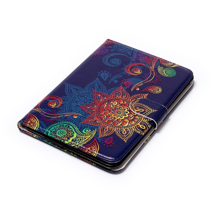 Folio Pattern Printing Embossed Leather Protective Tablet Case for iPad mini 4 - Mandala-5